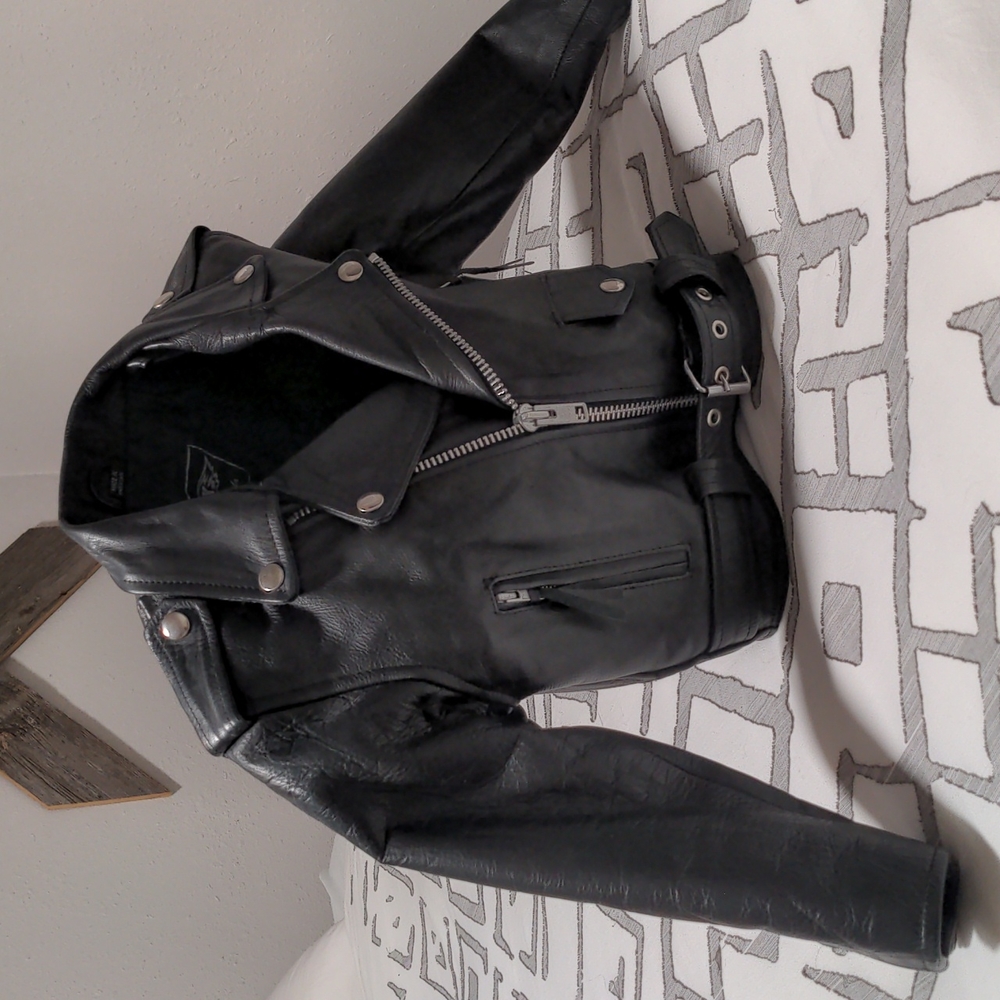 UNIK Black Toddler 2T Leather Jacket